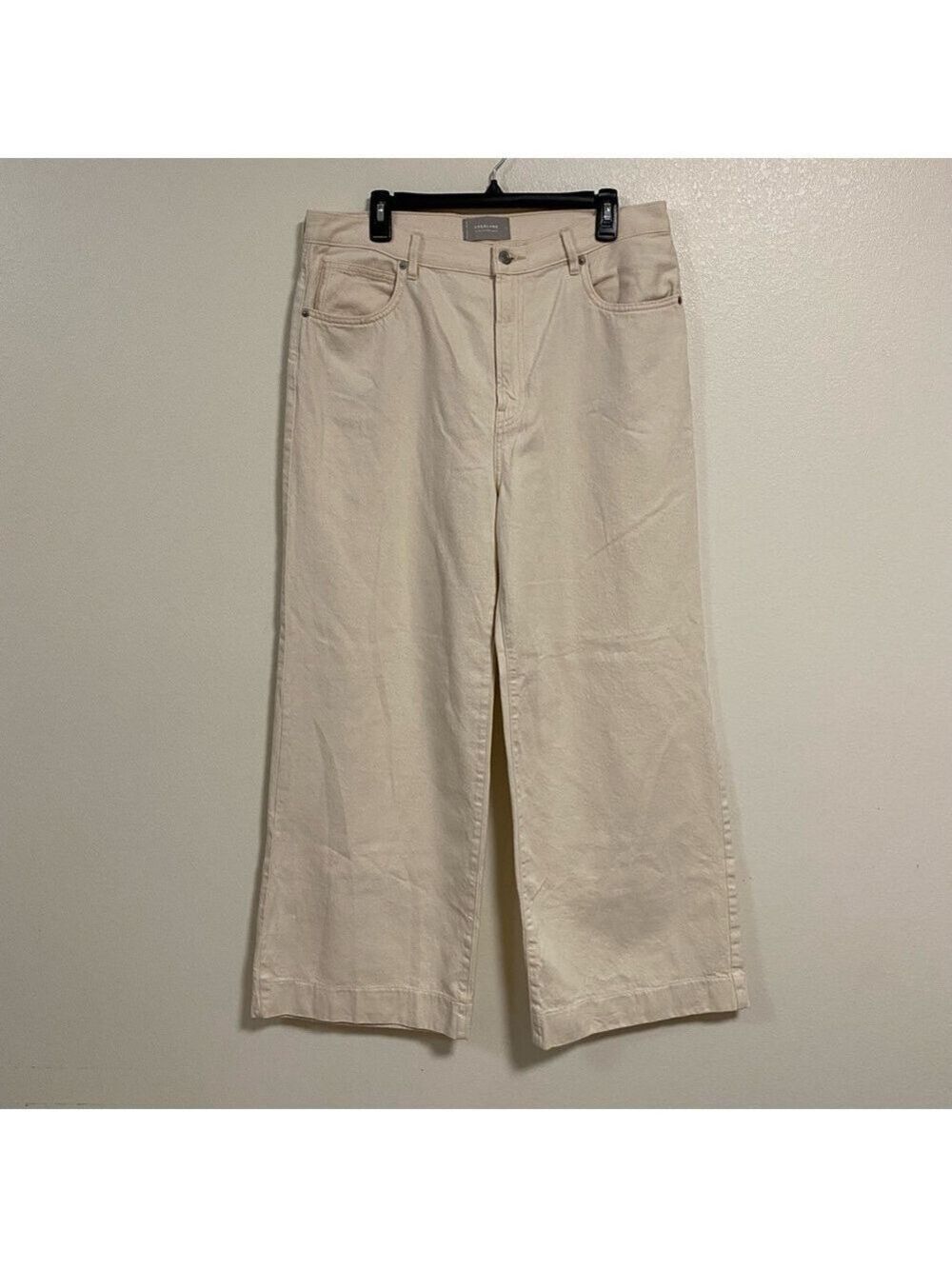 Everlane Jeans Women’s Size 14/32 Cream White the Summer Wide Leg Jeans